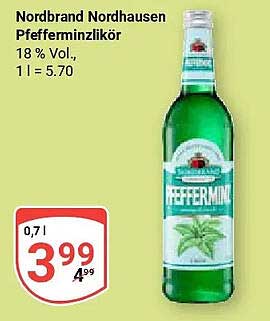 Nordbrand Nordhausen Pfefferminzlikör