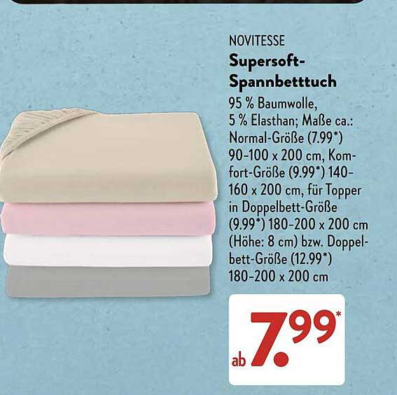 NOVITESSE Supersoft-Spannbettuch