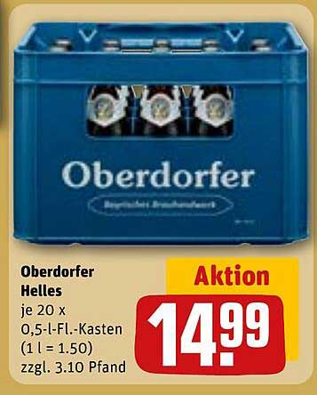 Oberdorfer Helles je 20 x 0,5-l-Fl.-Kasten