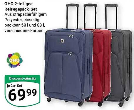 OHO 2-teiliges Reisegepäck-Set