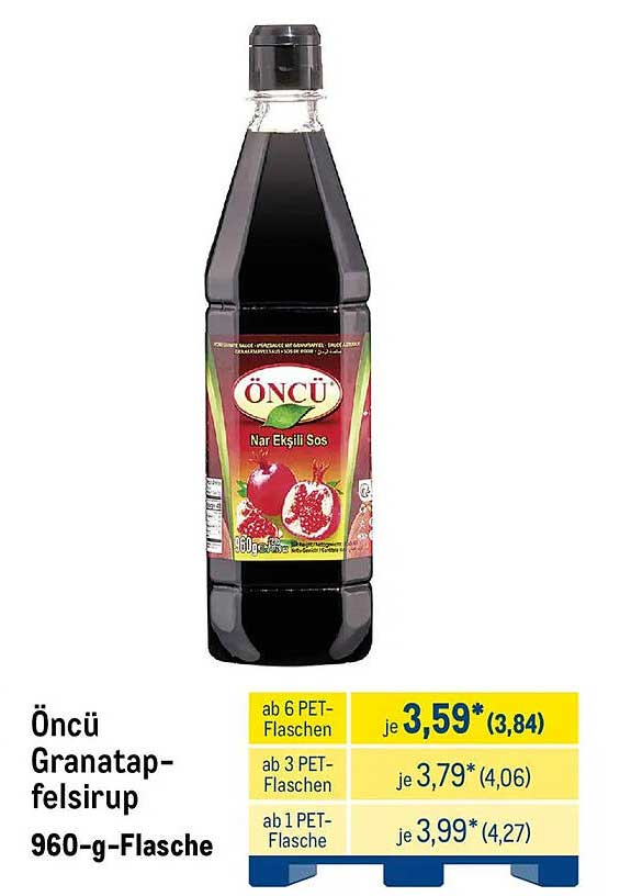 Öncu Granatapfelsirup 960-g-Flasche