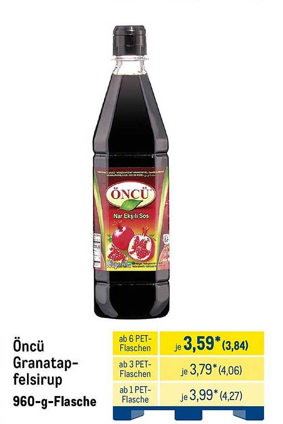 Öncü Granatapfelsirup 960-g-Flasche
