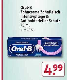 Oral-B Zahncreme Zahnfleisch-Intensivpflege & Antibakterieller Schutz