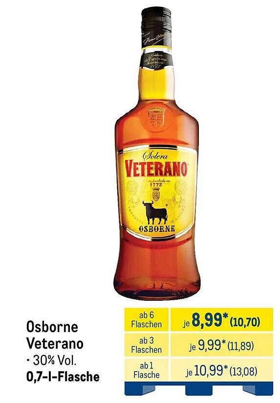 Osborne Veterano • 30% Vol. • 0,7-l-Flasche