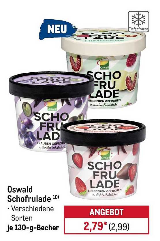 Oswald Schofrulade verschiedene Sorten je 130-g-Becher