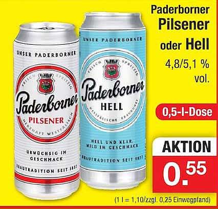 Paderborner Pilsener oder Hell