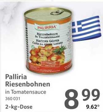Palliria Riesenbohnen in Tomatensauce 2-kg-Dose