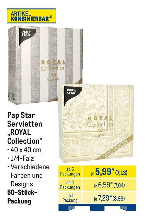 Pap Star Servietten „ROYAL Collection“
