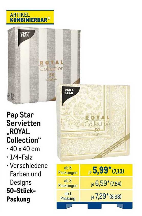 Pap Star Servietten „ROYAL Collection“