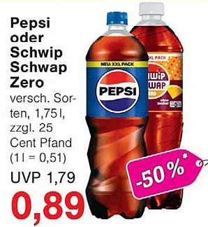 Pepsi oder Schwip Schwap Zero