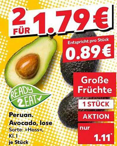 Peruan. Avocado, lose Sorte: »Hass«, Kl. I je Stück