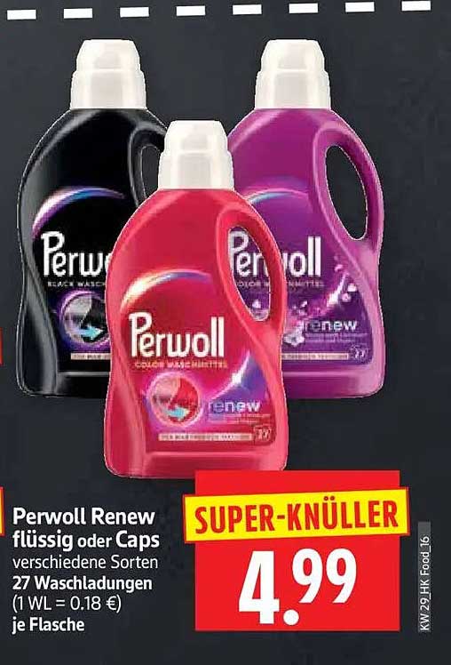 Perwoll Renew flüssig oder Caps