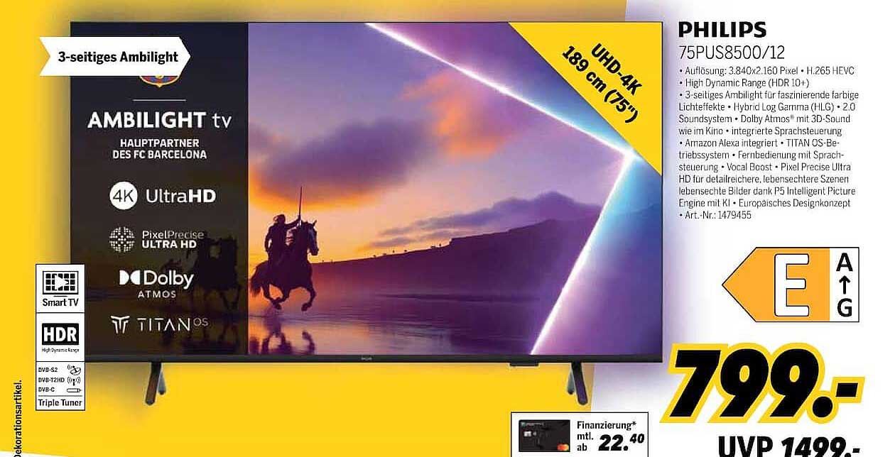 PHILIPS 75PUS8500/12
