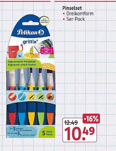 Pinselset Dreikantform 5er-Pack