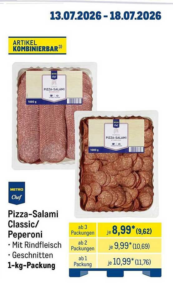 Pizza-Salami Classic/ Peperoni