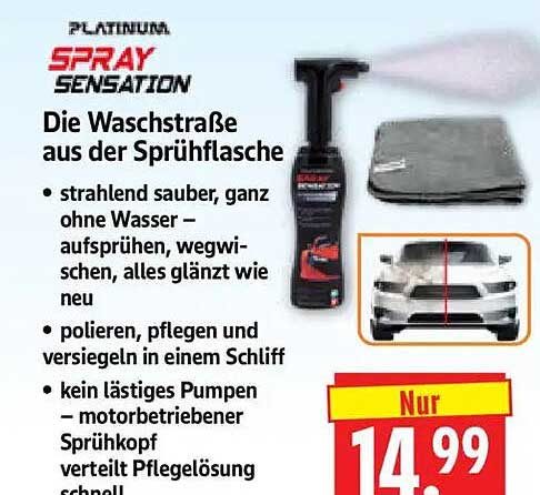 PLATINUM SPRAY SENSATION Die Waschstraße aus der Sprühflasche