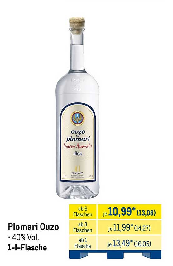 Plomari Ouzo • 40% Vol. 1-l-Flasche