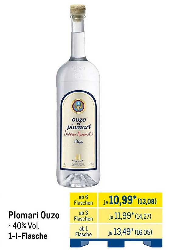 Plomari Ouzo • 40% Vol. 1-l-Flasche