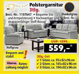 Polstergarnitur 3tlg.