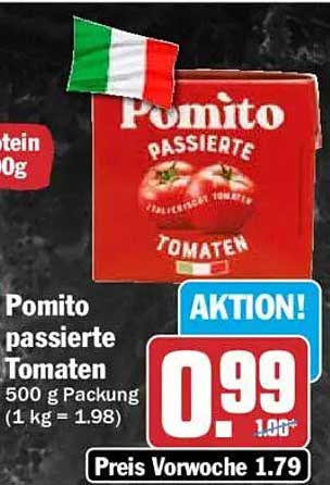 Pomito passierte Tomaten 500 g Packung (1 kg = 1.98)