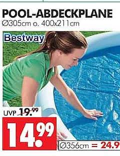 POOL-ABDECKPLANE Ø305cm o. 400x21 cm