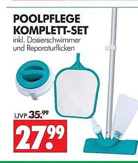 POOLPFLEGE KOMPLETT-SET inkl. Dosierskimmer und Reparaturflicken