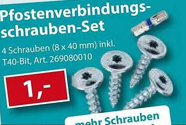 Postenverbindungsschrauben-Set