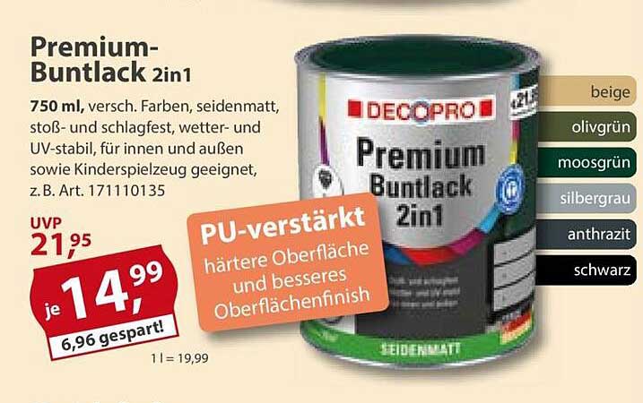 Premium-Buntlack 2in1