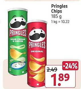 Pringles Chips 185 g 1 kg = 10.22