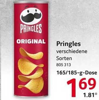 Pringles verschiedene Sorten 805 313 165/185-g-Dose