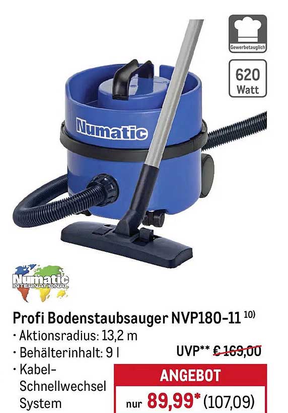 Profi Bodenstaubsauger NVP180-11