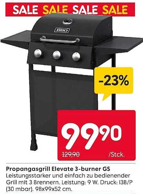 Propangasgrill Elevate 3-burner GS