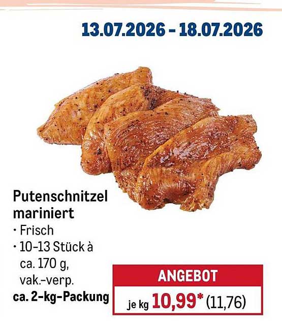Putenschnitzel mariniert
