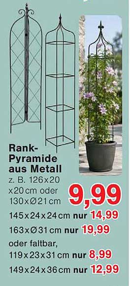 Rank-Pyramide aus Metall