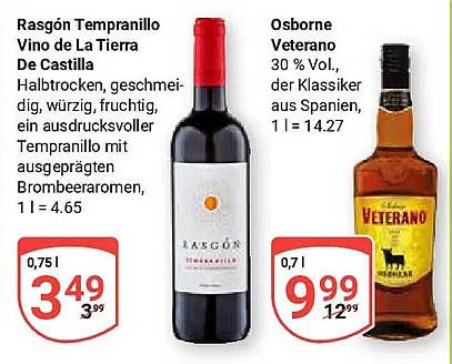 Rasgón Tempranillo Vino de La Tierra De Castilla
