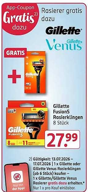Rasierer gratis dazu