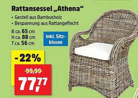 Rattansessel „Athena“