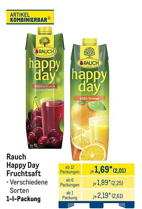 Rauch Happy Day Fruchtsaft • Verschiedene Sorten 1-l-Packung