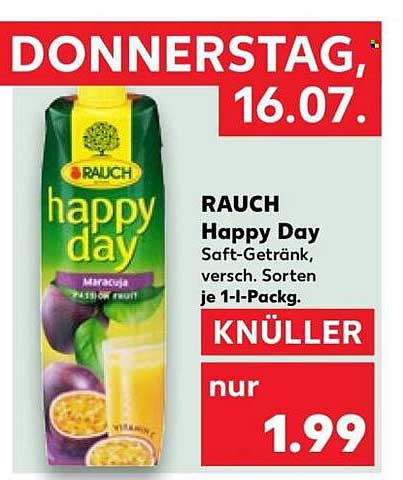 RAUCH Happy Day Saft-Getränk, versch. Sorten je 1-l-Packg. KNÜLLER nur 1.99