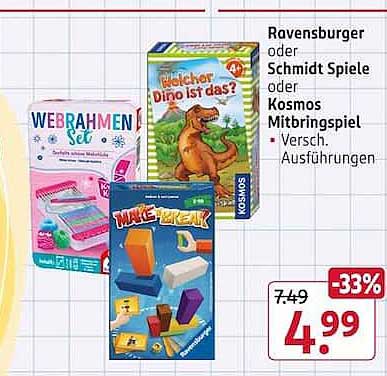 Ravensburger oder Schmidt Spiele oder Kosmos Mitbringspiel