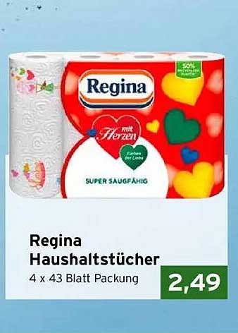Regina Haushaltstücher 4 x 43 Blatt Packung