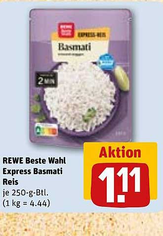 REWE Beste Wahl Express Basmati Reis