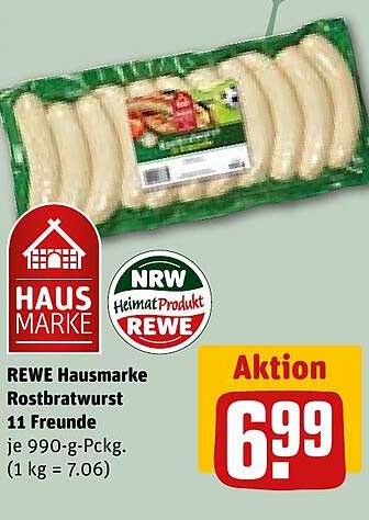 REWE Hausmarke Rostbratwurst 11 Freunde