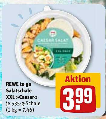 REWE to go Salatschale XXL »Caesar« je 535-g-Schale (1 kg = 7.46)
