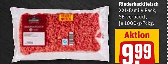 Rinderhackfleisch XXL-Family Pack, SB-verpackt, je 1000-g-Pckg.