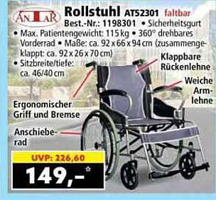 Rollstuhl ATS2301 faltbar