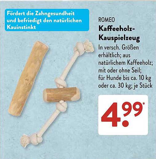 ROMEO Kaffeholz-Kauspielzeug