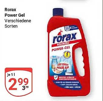 Rorax Power Gel Verschiedene Sorten