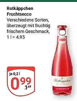 Rotkäppchen Fruchtsecco Verschiedene Sorten, überzeugt mit fruchtig frischem Geschmack, 1 l = 4.95