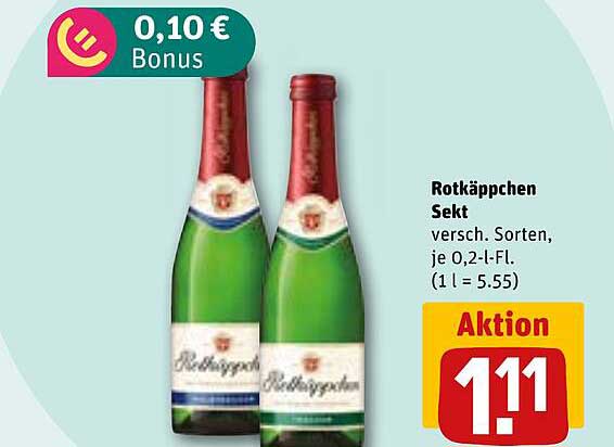 Rotkäppchen Sekt versch. Sorten, je 0,2-l-Fl. (1 l = 5.55)